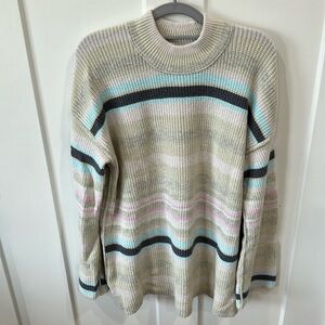 Free People Striped Tunic Sweater